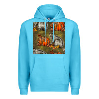 Ocean Blue squirrel pumpkin seamless Premium Hoodie - BundleAndBundleShop