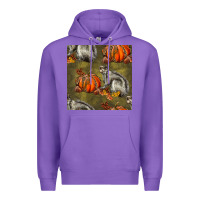 Purple squirrel pumpkin seamless Premium Hoodie - BundleAndBundleShop