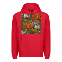Red squirrel pumpkin seamless Premium Hoodie - BundleAndBundleShop