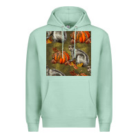 Seafoam squirrel pumpkin seamless Premium Hoodie - BundleAndBundleShop
