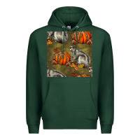 Sports Green squirrel pumpkin seamless Premium Hoodie - BundleAndBundleShop