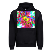 Black tie dye floral seamless pattern Urban Hoodie - BundleAndBundleShop