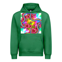 Emerald tie dye floral seamless pattern Urban Hoodie - BundleAndBundleShop