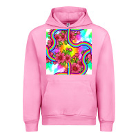 Fuchsia Pink tie dye floral seamless pattern Urban Hoodie - BundleAndBundleShop