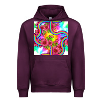Mauve Wine tie dye floral seamless pattern Urban Hoodie - BundleAndBundleShop