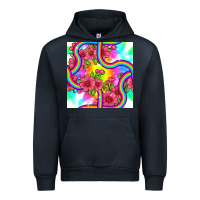 Navy tie dye floral seamless pattern Urban Hoodie - BundleAndBundleShop