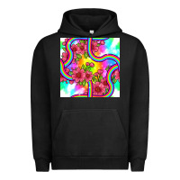 Pigment Black tie dye floral seamless pattern Urban Hoodie - BundleAndBundleShop