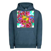 Pigment Midnight Navy tie dye floral seamless pattern Urban Hoodie - BundleAndBundleShop