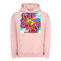 Pigment Salmon tie dye floral seamless pattern Urban Hoodie - BundleAndBundleShop