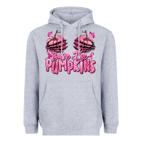 Heather Grey save the pumpkins breast cancer Heavyweight Hoodie - RanaPortraitStore