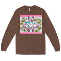 Chestnut happy easter bunny Long Sleeve Tee - BarkalooDesign