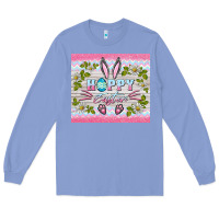 Colony Blue happy easter bunny Long Sleeve Tee - BarkalooDesign