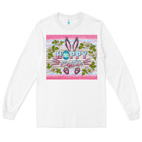 White happy easter bunny Long Sleeve Tee - BarkalooDesign