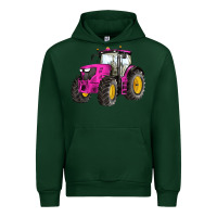 Forest Green western farm tractor pink Urban Hoodie - Artiststas