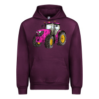 Mauve Wine western farm tractor pink Urban Hoodie - Artiststas