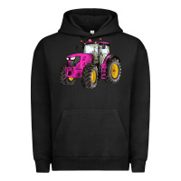 Pigment Black western farm tractor pink Urban Hoodie - Artiststas