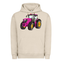 Pigment French Oak western farm tractor pink Urban Hoodie - Artiststas