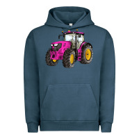 Pigment Midnight Navy western farm tractor pink Urban Hoodie - Artiststas