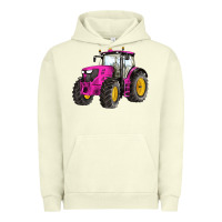 Pigment Pistachio western farm tractor pink Urban Hoodie - Artiststas