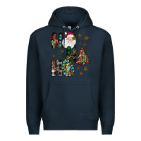 Navy ho ho ho Premium Hoodie - JahusDesignShop
