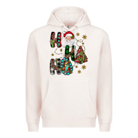Pale Pink ho ho ho Premium Hoodie - JahusDesignShop