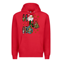 Red ho ho ho Premium Hoodie - JahusDesignShop