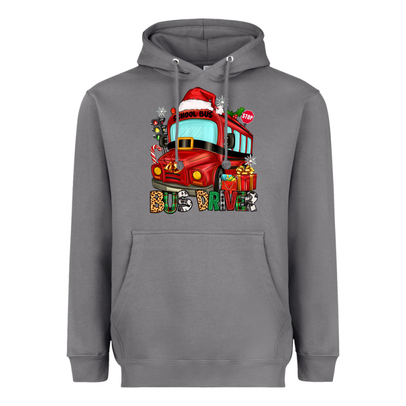 Christmas Bus Driver Heavyweight Hoodie by Zillion Design Studio | Teevron