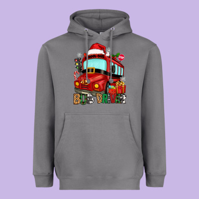 Heavyweight Hoodie christmas bus driver