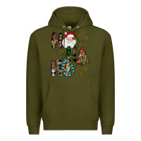 Army Green ho ho ho Premium Hoodie - JahusDesignShop