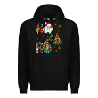 Black ho ho ho Premium Hoodie - JahusDesignShop