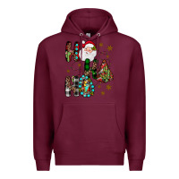 Burgundy ho ho ho Premium Hoodie - JahusDesignShop