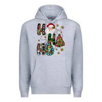 Heather Grey ho ho ho Premium Hoodie - JahusDesignShop