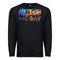 Black it's ok to say gay Premium Sweatshirt - Zillion Design Studio