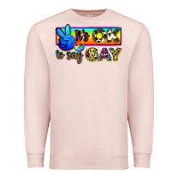 Pale Pink it's ok to say gay Premium Sweatshirt - Zillion Design Studio