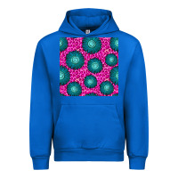 Cobalt floral pink leopard seamless pattern Urban Hoodie - BundleAndBundleShop