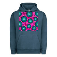 Pigment Midnight Navy floral pink leopard seamless pattern Urban Hoodie - BundleAndBundleShop