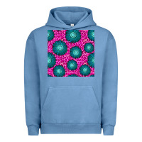Pigment Pebble Blue floral pink leopard seamless pattern Urban Hoodie - BundleAndBundleShop