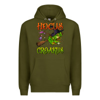 Army Green hocus croakus Premium Hoodie - BundleAndBundleShop