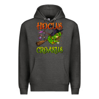 Charcoal Heather hocus croakus Premium Hoodie - BundleAndBundleShop