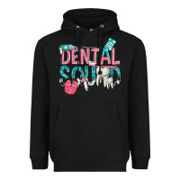 Black dental squad with cowhide Heavyweight Hoodie - texasbilliewilder