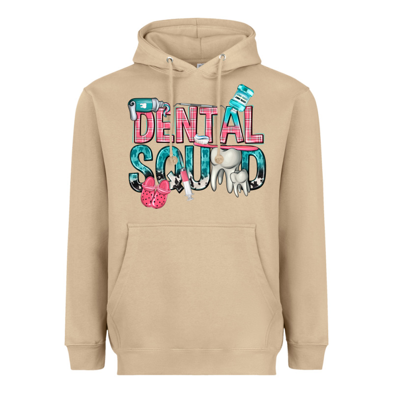 Dental Squad With Cowhide Heavyweight Hoodie by texasbilliewilder | Teevron