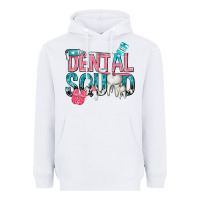 White dental squad with cowhide Heavyweight Hoodie - texasbilliewilder