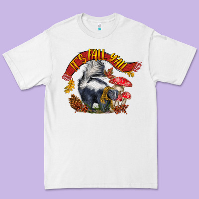 It's Fall Y'all Skunk Premium Tee Designed By Lillyallendesigns