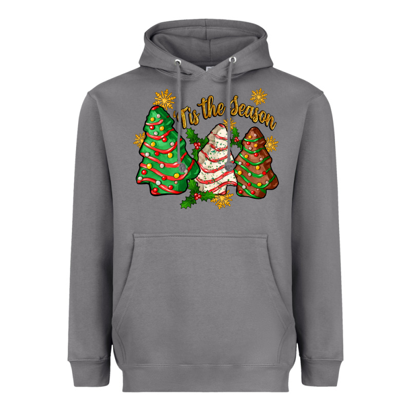'tis The Season Christmas Cake Heavyweight Hoodie by Zillion Design Studio | Teevron
