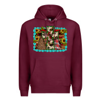 Burgundy Christmas cross Premium Hoodie - JahusDesignShop