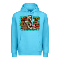 Ocean Blue Christmas cross Premium Hoodie - JahusDesignShop