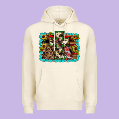 Christmas Cross Premium Hoodie Designed By Jahusdesignshop