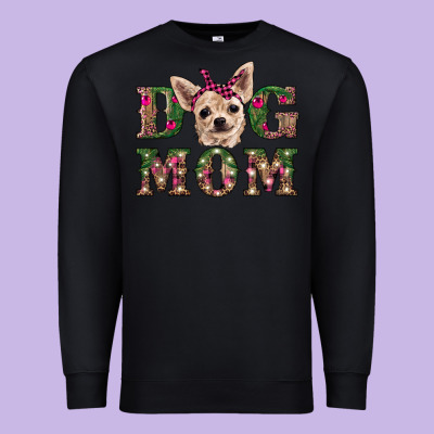 Christmas Dog Mom Chihuahua Premium Sweatshirt Designed By Ranaportraitstore
