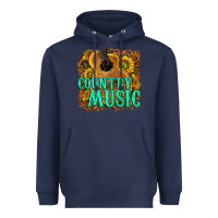 Navy country music western Heavyweight Hoodie - texasbilliewilder
