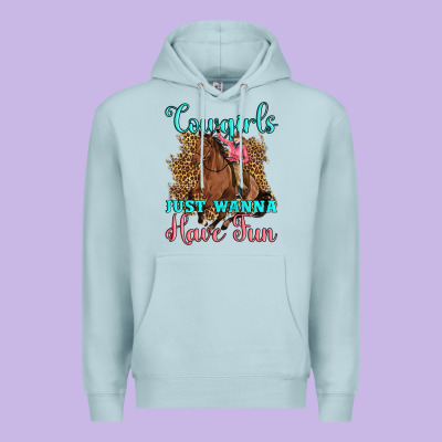 Cowgirls Just Wanna Have Fun Premium Hoodie Designed By Artiststas